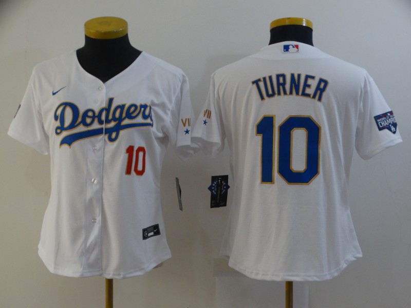 Women Dodgers 10 Justin Turner White Nike 2021 Gold Program Cool Base Jersey,We sell and wholesale Women Dodgers 10 Justin Turner White Nike 2021 Gold Program Cool Base Jersey on line form chian!